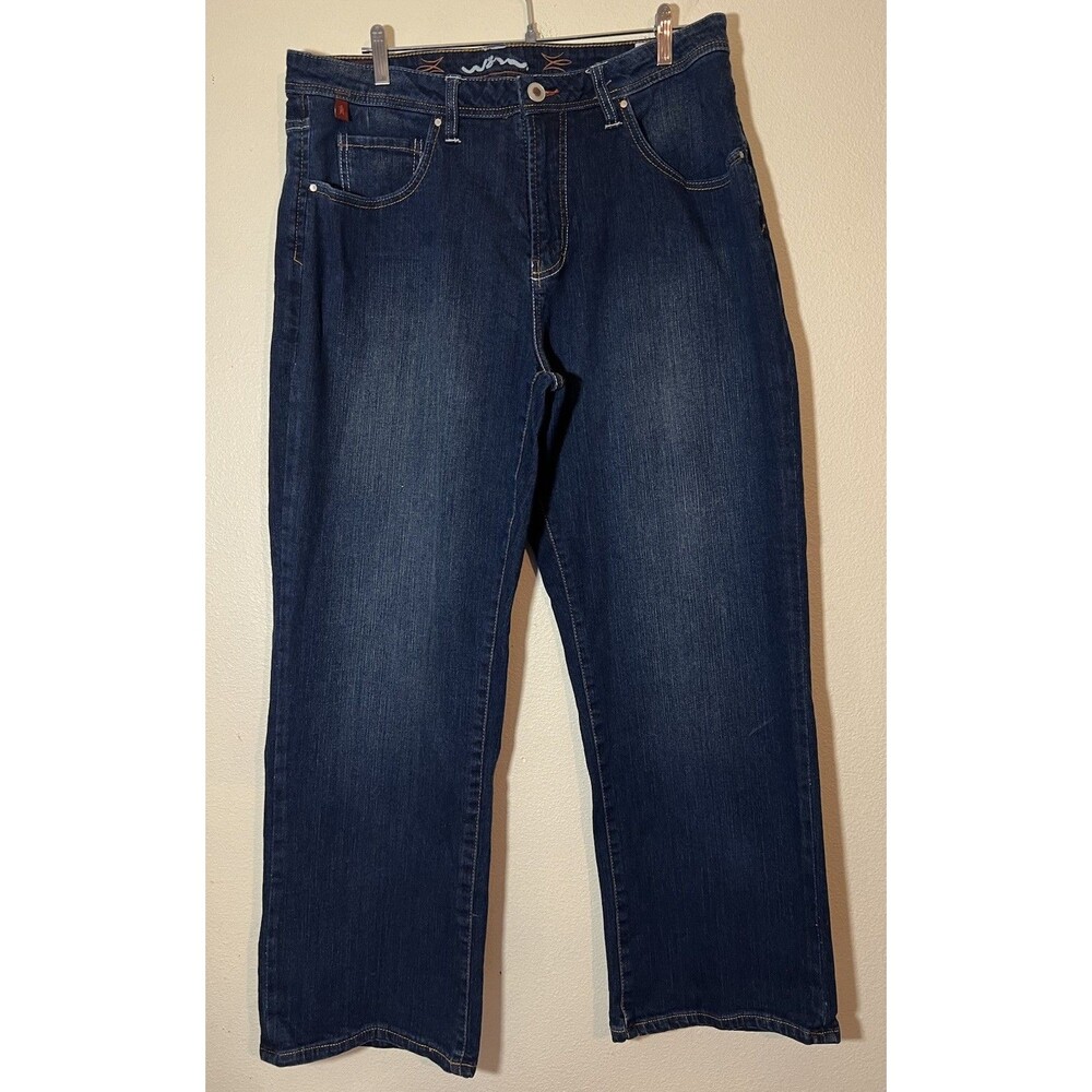 WORN Men's Straight Leg Jeans with Stretch - Size 38x30 Measure 39x30